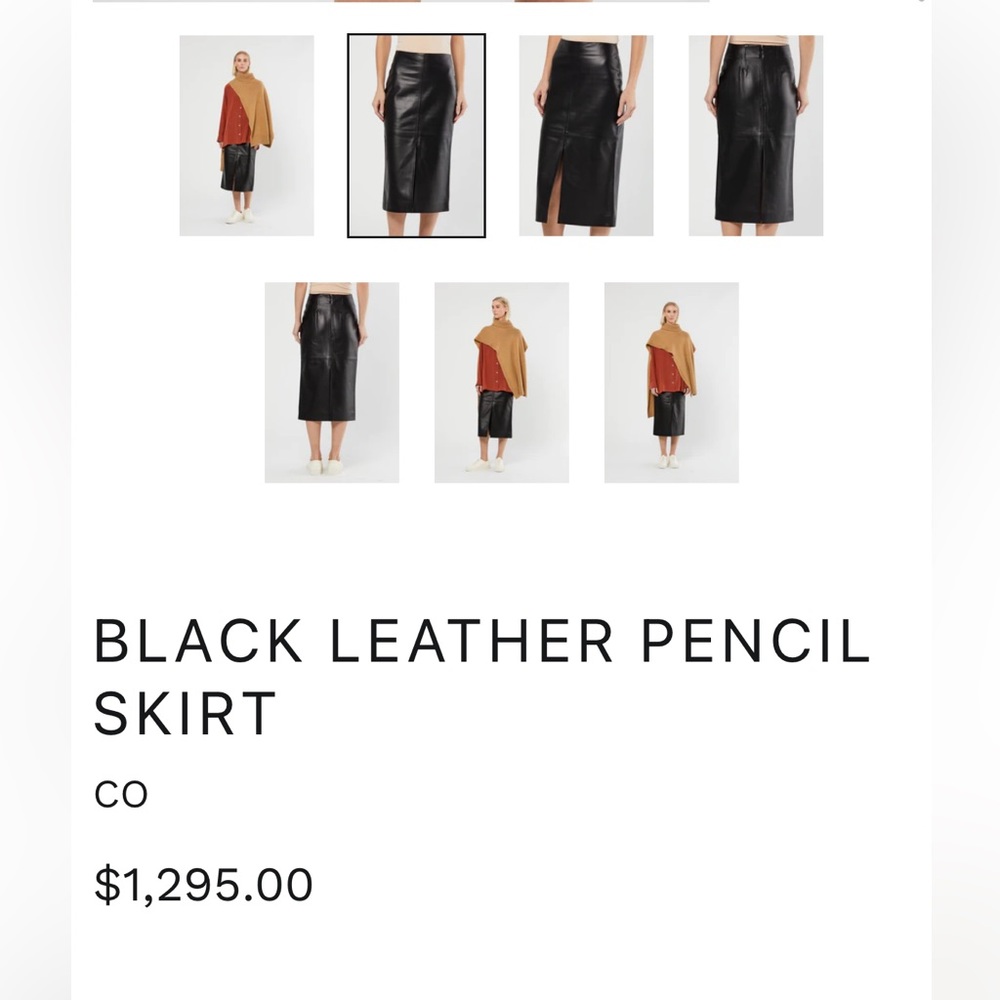 By George Leather Pencil Skirt